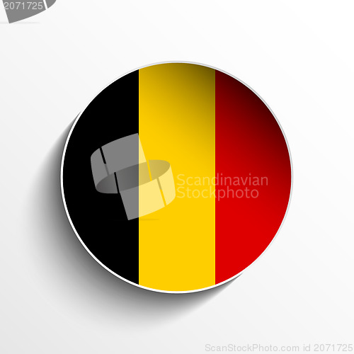 Image of Belgium Flag Paper Circle Shadow Button