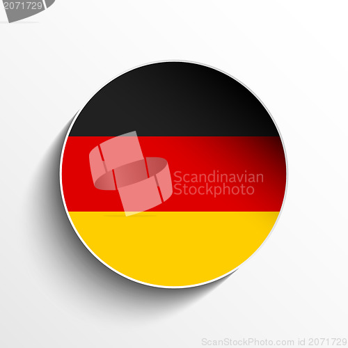 Image of Germany Flag Paper Circle Shadow Button