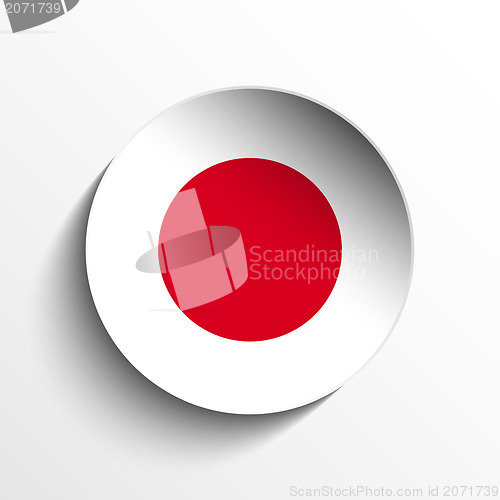 Image of Japan Flag Paper Circle Shadow Button