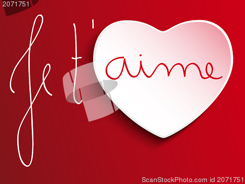 Image of Valentine Day Je t'aime Heart