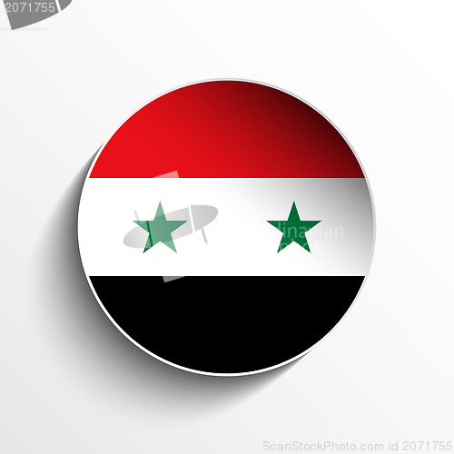 Image of Syria Flag Paper Circle Shadow Button