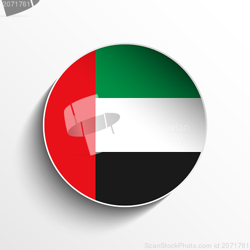 Image of Emirates Flag Paper Circle Shadow Button