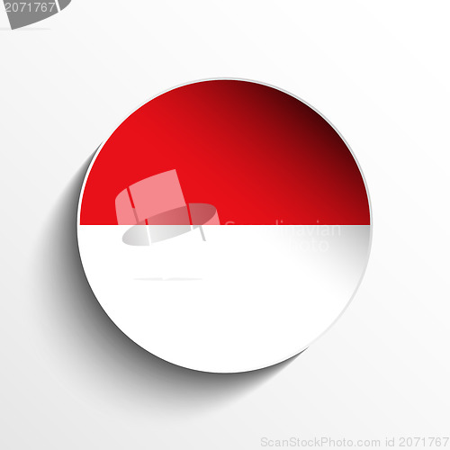 Image of Monaco Flag Paper Circle Shadow Button