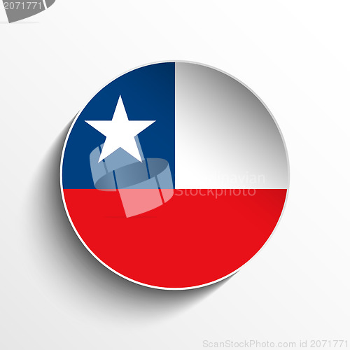 Image of Chile Flag Paper Circle Shadow Button