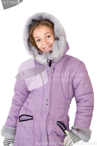 Image of Girl in a winter jacket