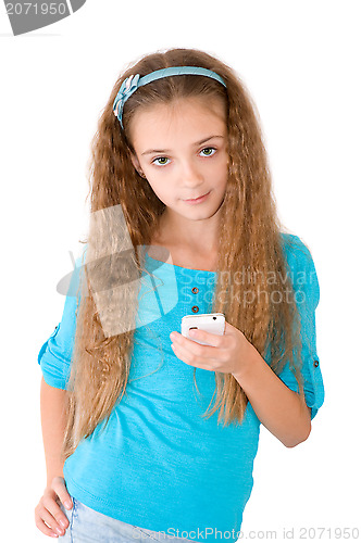 Image of The girl with mobile phone