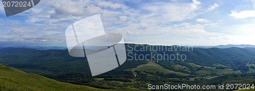 Image of Panoramic green mountain carpatians