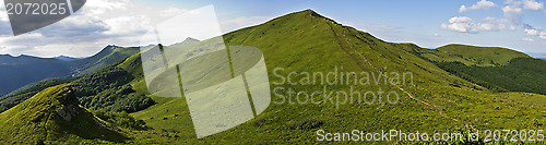 Image of Panoramic green mountain carpatians