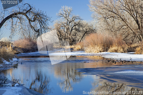 Image of  winter river in Colorado