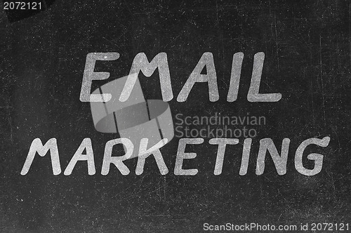Image of Marketing concept: Email marketing on blackboard 