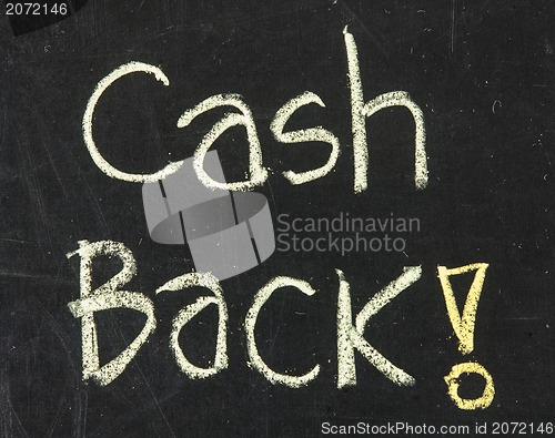 Image of Chalk drawing - Cash back 