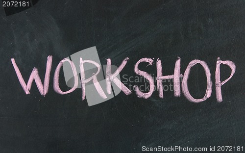 Image of workshop blackboard sign