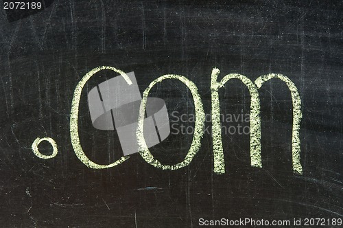 Image of Chalk drawing - Visiting e-business website 