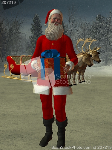 Image of Santa Claus and Sled