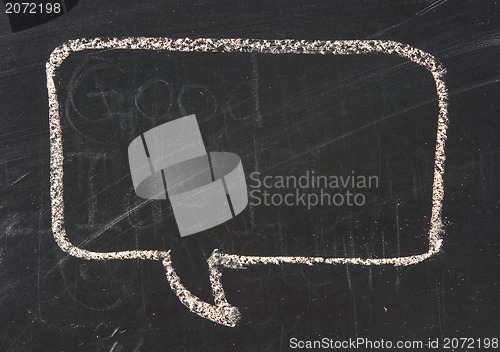 Image of Chalk drawing - Speech bubble