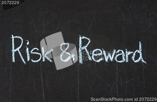 Image of Risk and Reward on blackboard