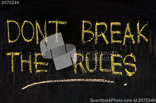 Image of dont break the rules