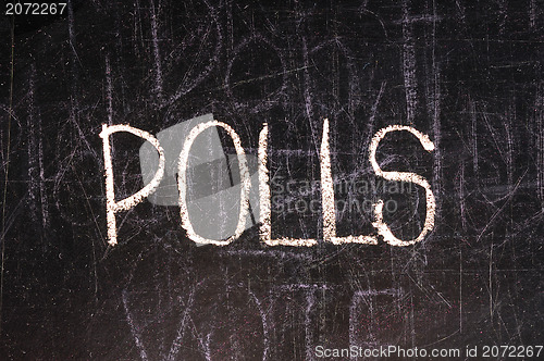 Image of Poll written on blackboard 