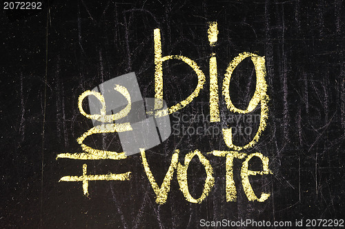 Image of Vote written on blackboard 