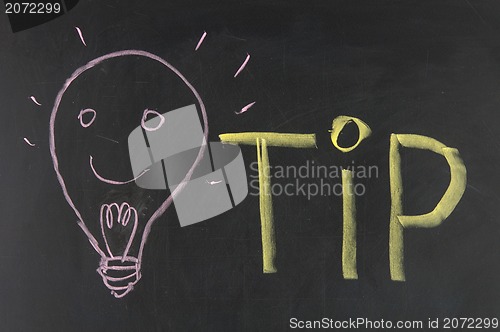 Image of Chalk drawing - concept of tip 