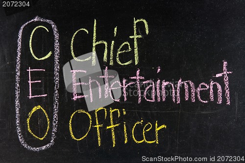 Image of Acronym of CEO - Chief Entertainment Officer