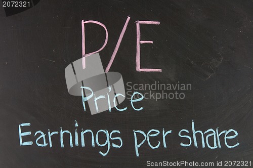 Image of P/E Price Earnings Per Share