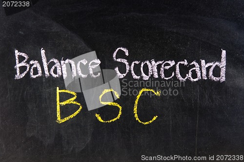 Image of The word BSC handwritten with chalk  on a blackboard