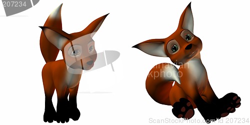 Image of SirGuy the Fox-Springing-Sitting
