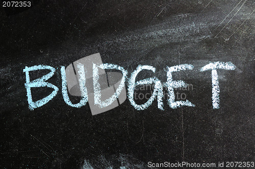 Image of business BUDGET written on blackboard 