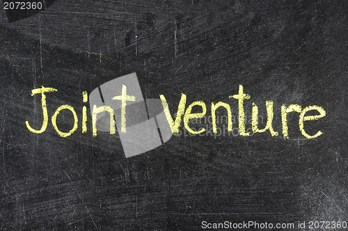 Image of joint venture on blackboard