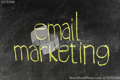 Image of  Email marketing on blackboard