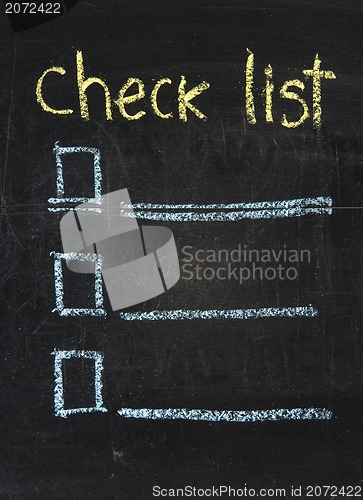 Image of Chalkboard drawing - check list concept 