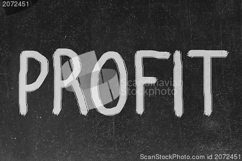 Image of business PROFIT written on blackboard 