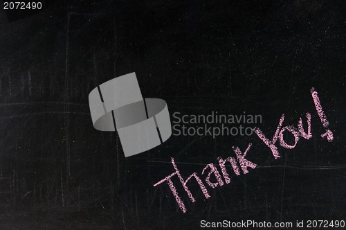 Image of Thank you written on a blackboard