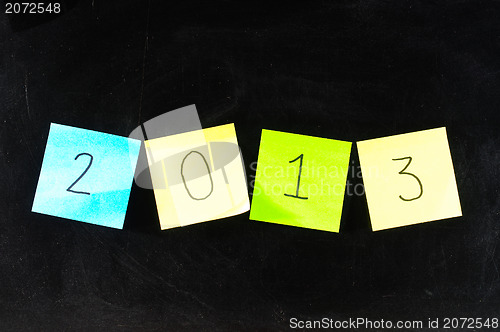 Image of 2013 on blackboard