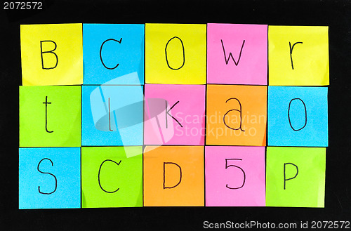 Image of memo stick isolated on black background 