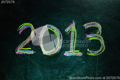 Image of 2013 on  blackboard 