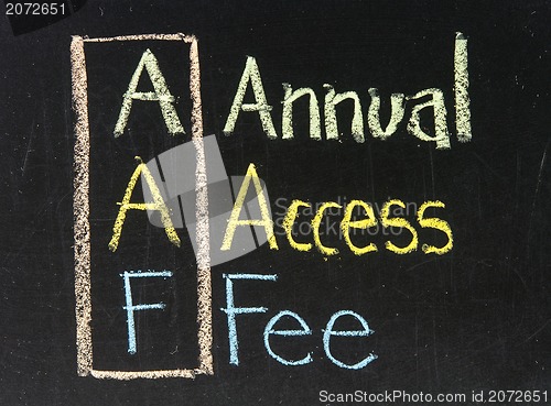 Image of Acronym of AAF for Annual Access Fee