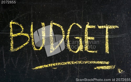 Image of Word of budget written on a blackboard