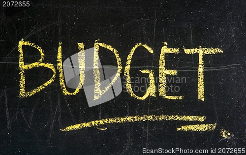 Image of Word of budget written on a blackboard