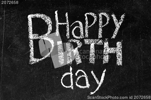 Image of Happy Birthday in Blackboard