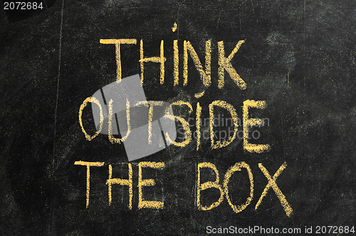Image of Chalk drawing - concept of think