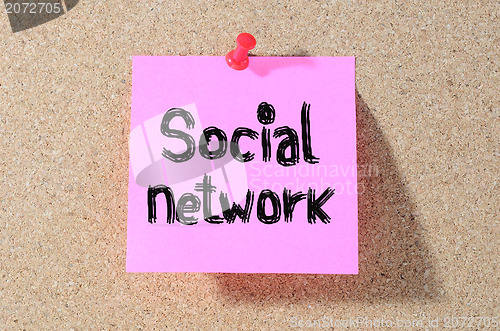 Image of SOCIAL NETWORK sticky notes, postit isolated on  background 