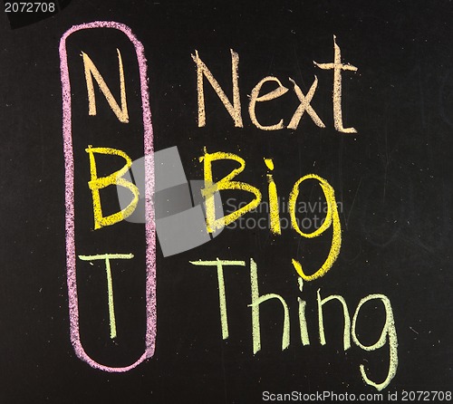 Image of Acronym of NBT for Next Big Thing
