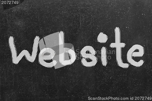 Image of Chalkboard with webdesign concept 