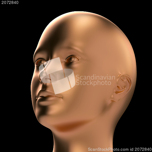 Image of head looks up