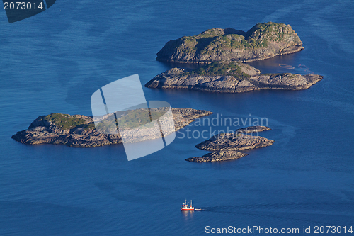 Image of Rocky islands in norwegian sea
