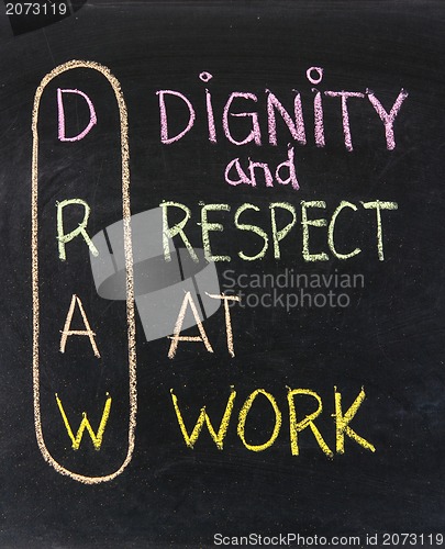 Image of dignity and respect at work