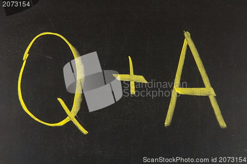 Image of Questions and Answers on a blackboard.