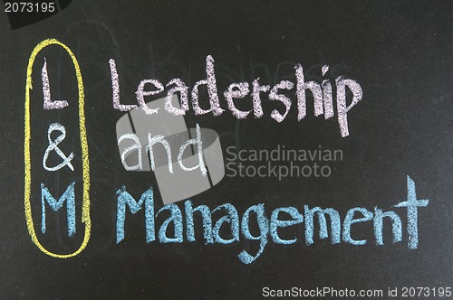 Image of L&M acronym Leadership and Management